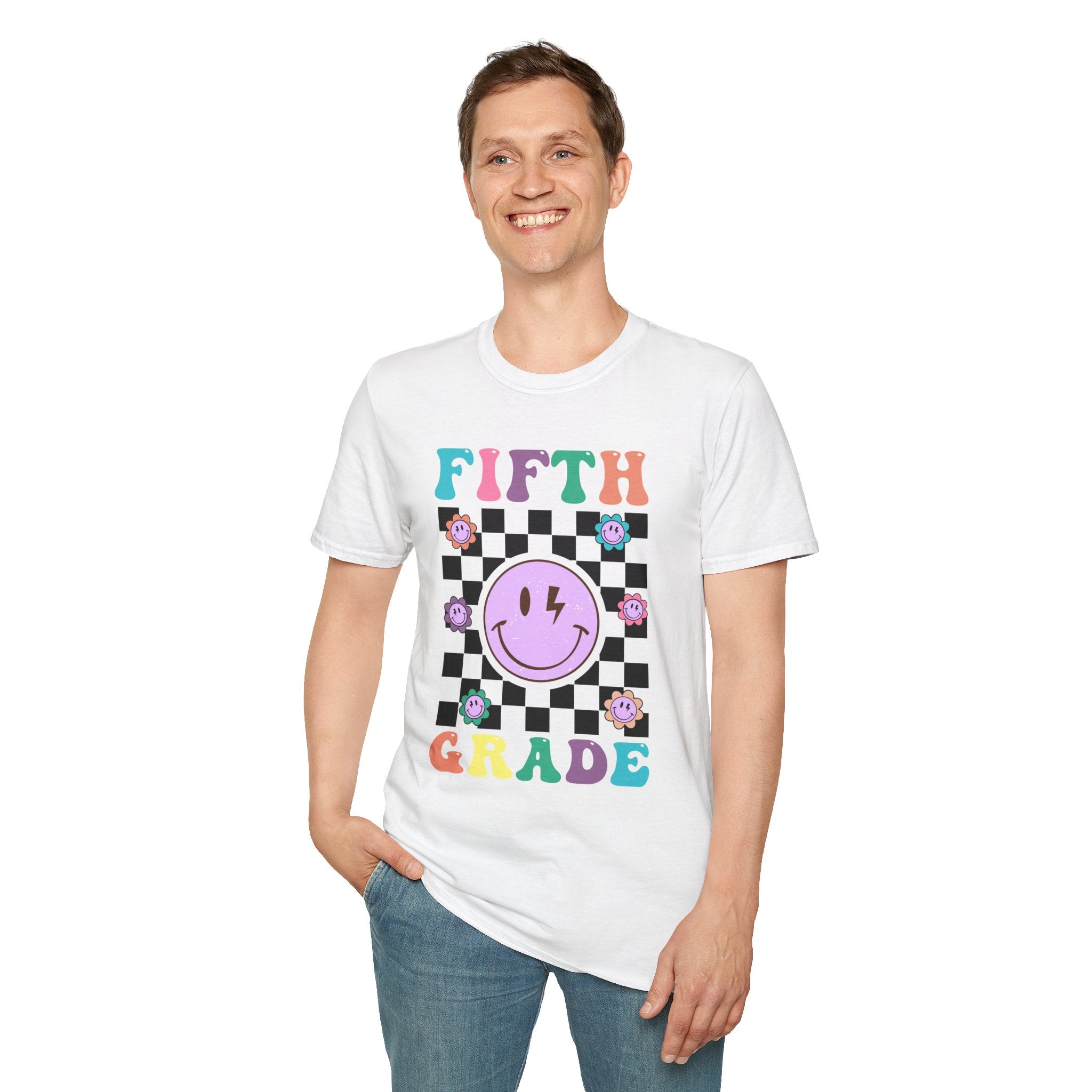 Fifth Grade Retro Smiley- Adult size