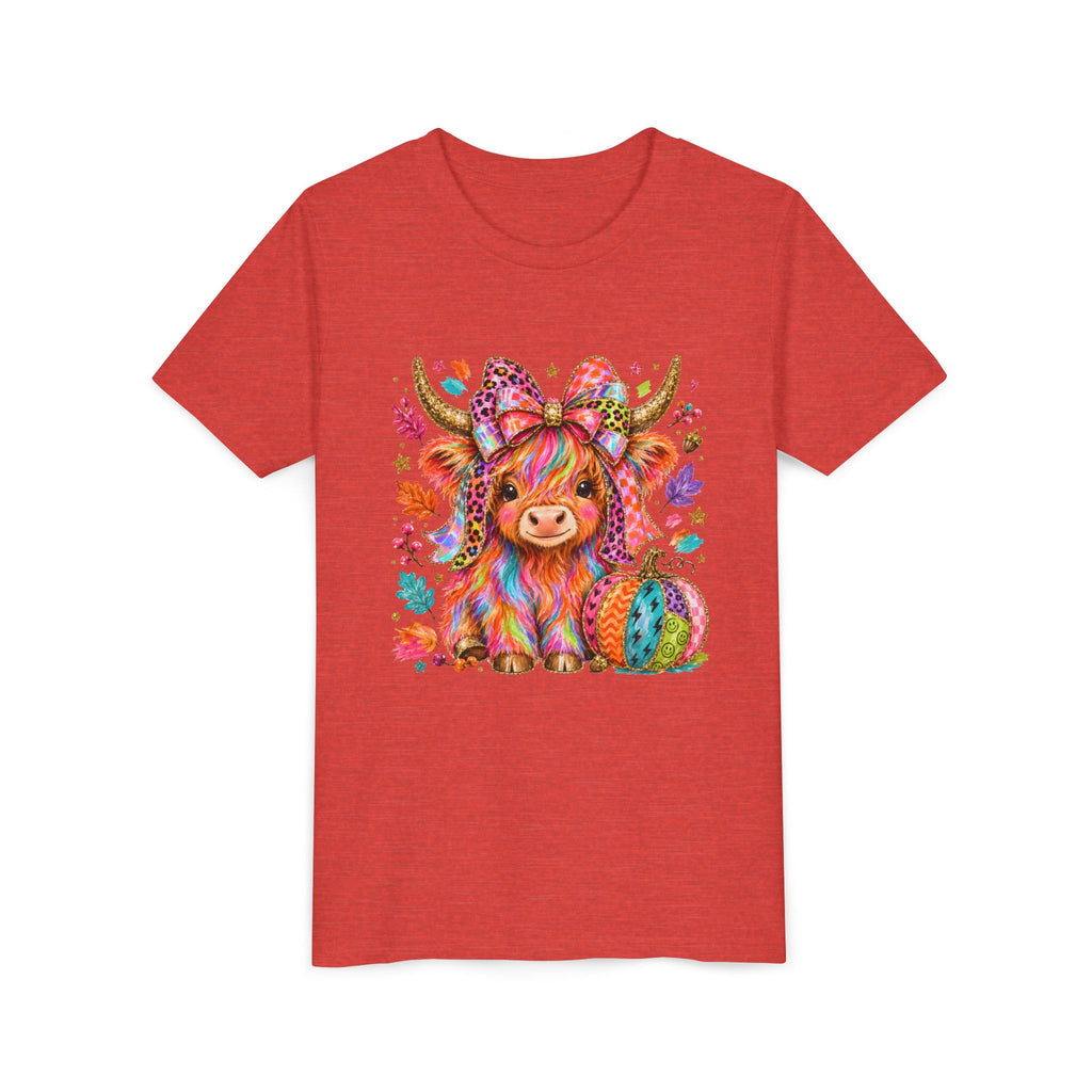 Kids Colorful Highland Cow Tee