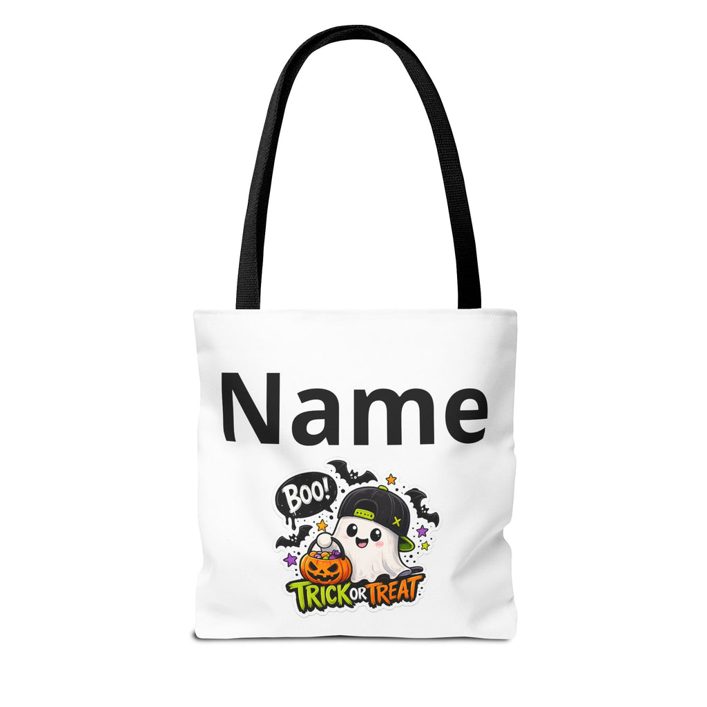 Boys Halloween Trick or Treat Tote Bag- with personalize name