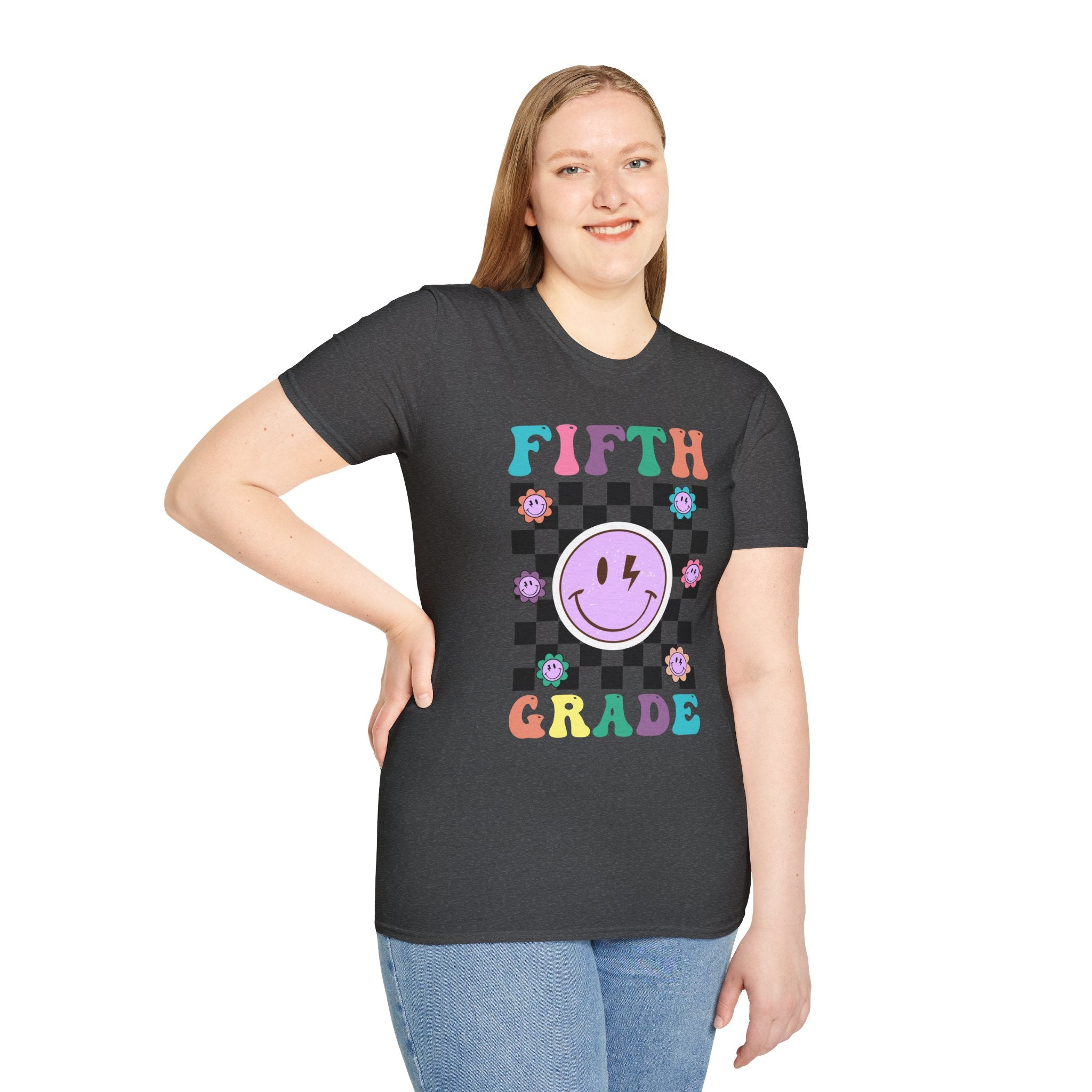 Fifth Grade Retro Smiley- Adult size