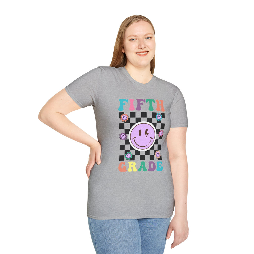 Fifth Grade Retro Smiley- Adult size