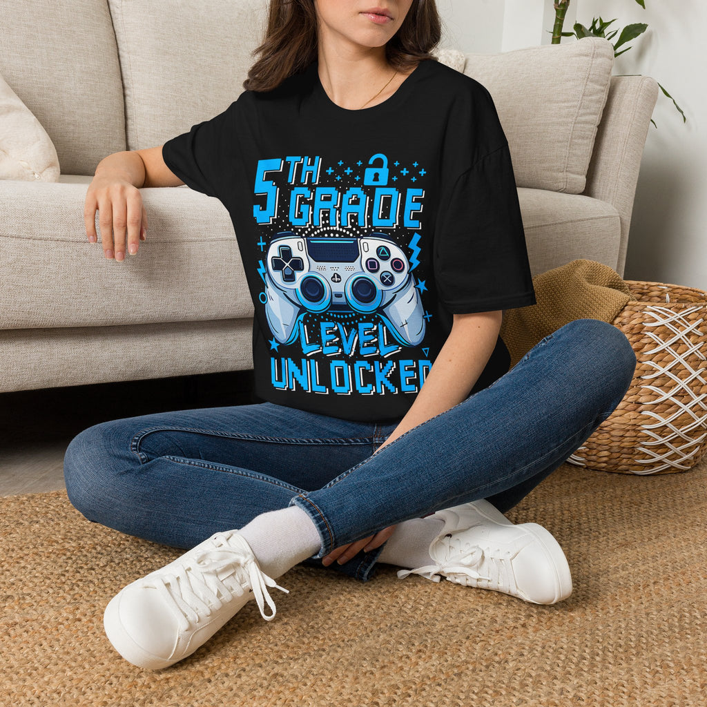 5th Grade Level Unlocked T-Shirt — Adult size