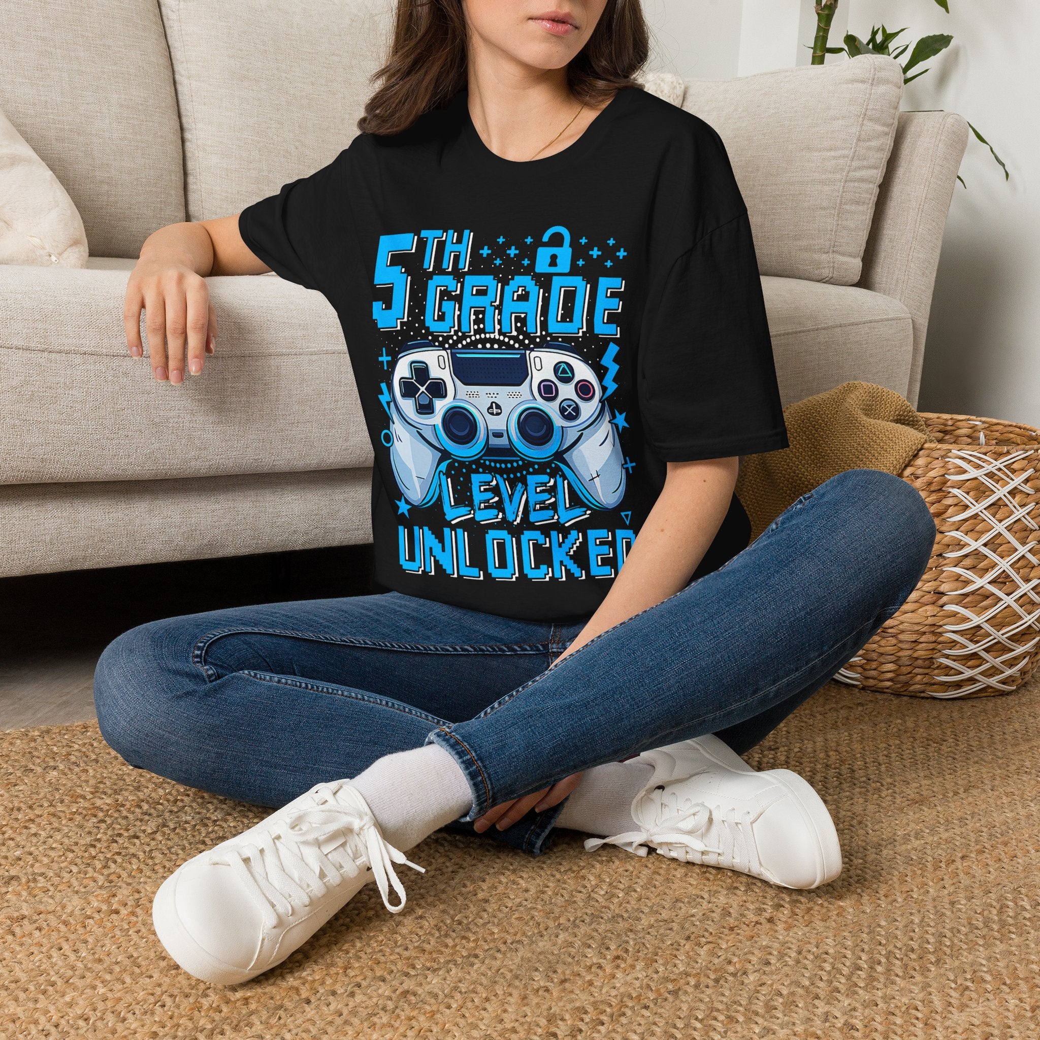 5th Grade Level Unlocked T-Shirt — Adult size