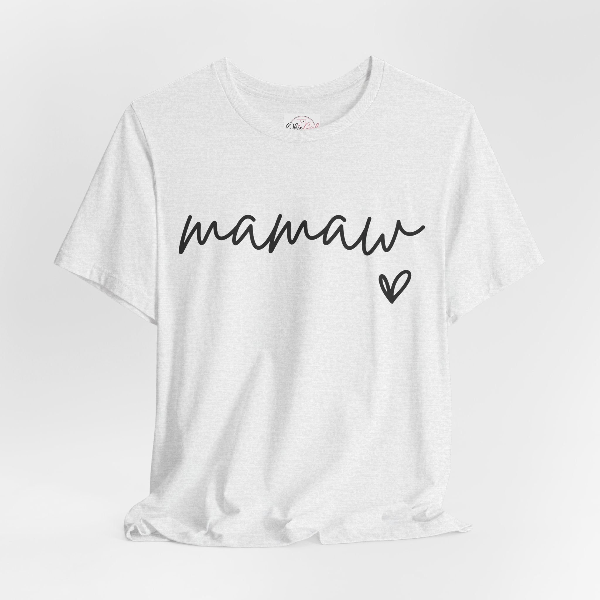 Mamaw Script Heart T-Shirt