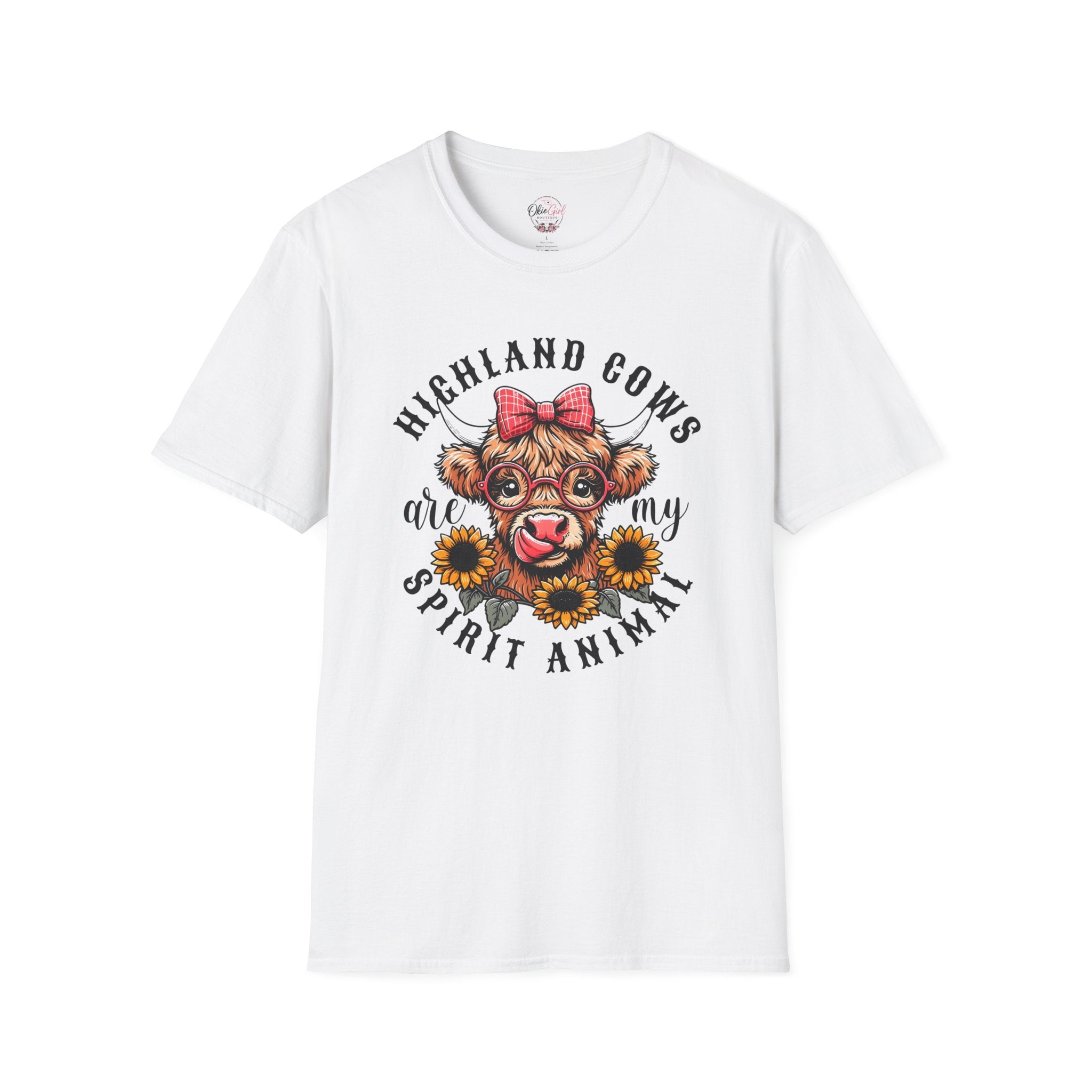 Highland Cows Are My Spirit Animal T-Shirt — Cute Scottish Cow Graphic Tee