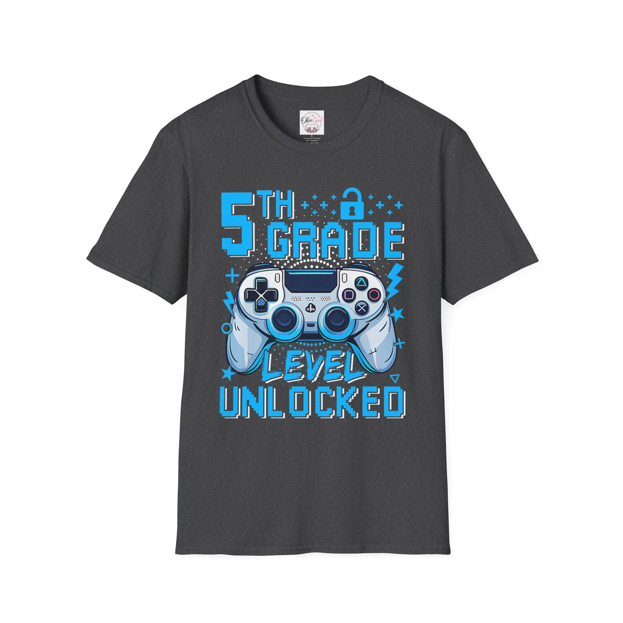 5th Grade Level Unlocked T-Shirt — Adult size