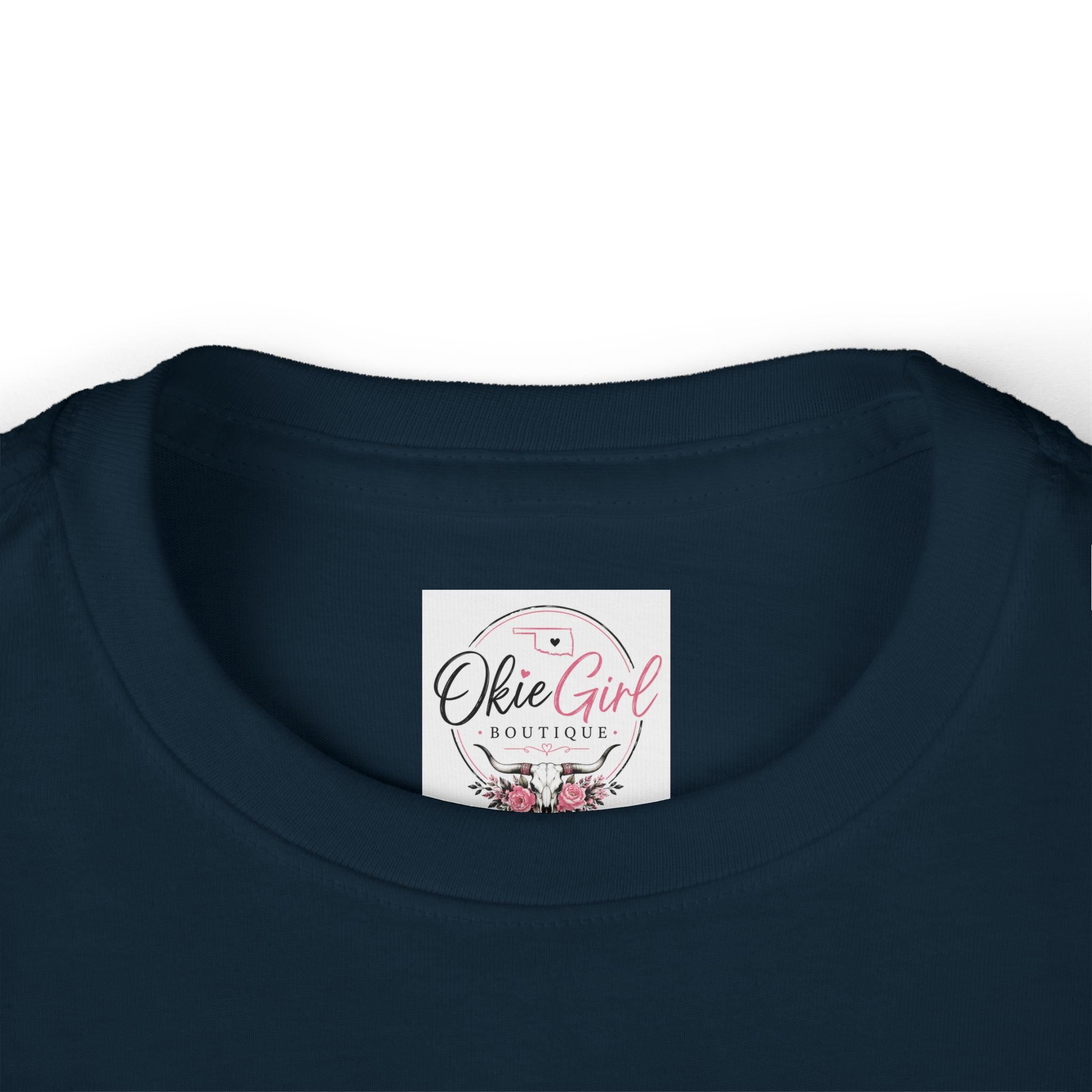 Love Cow Toddler Long Sleeve Tee — Cute Farm Animal Heart Design