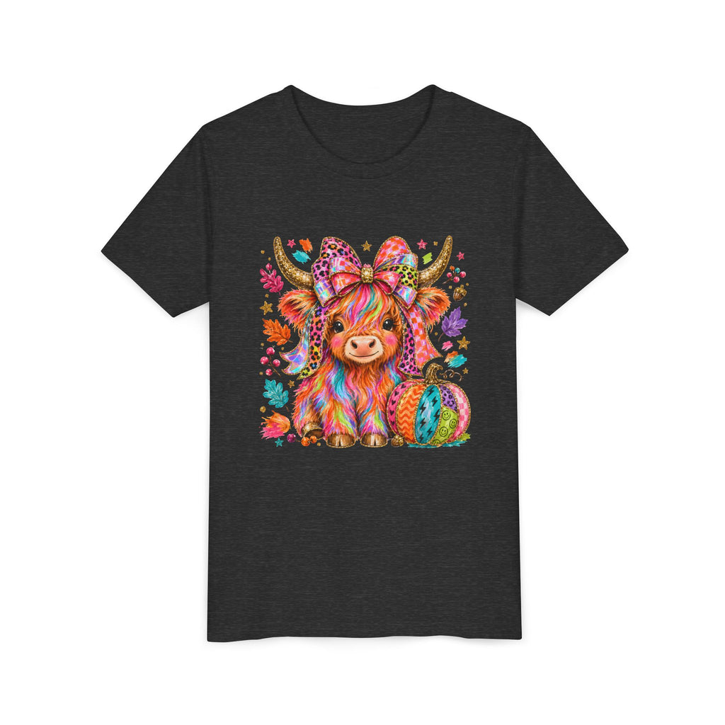 Kids Colorful Highland Cow Tee