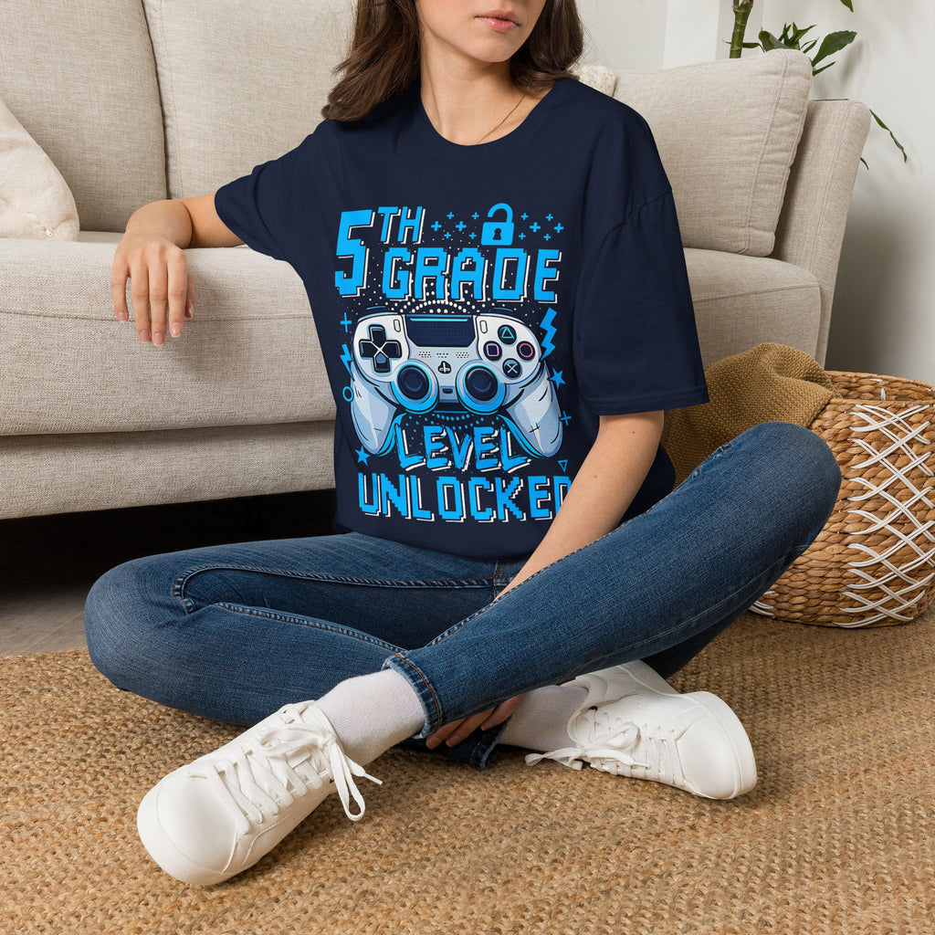 5th Grade Level Unlocked T-Shirt — Adult size