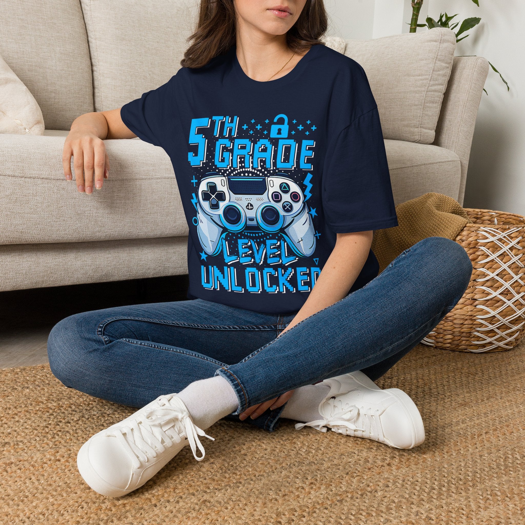 5th Grade Level Unlocked T-Shirt — Adult size