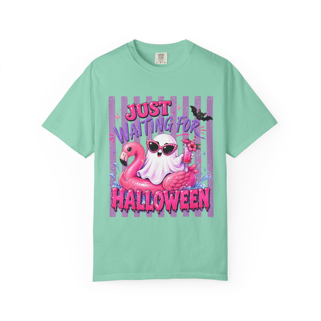 "Just Waiting for Halloween" Cute Flamingo Tee