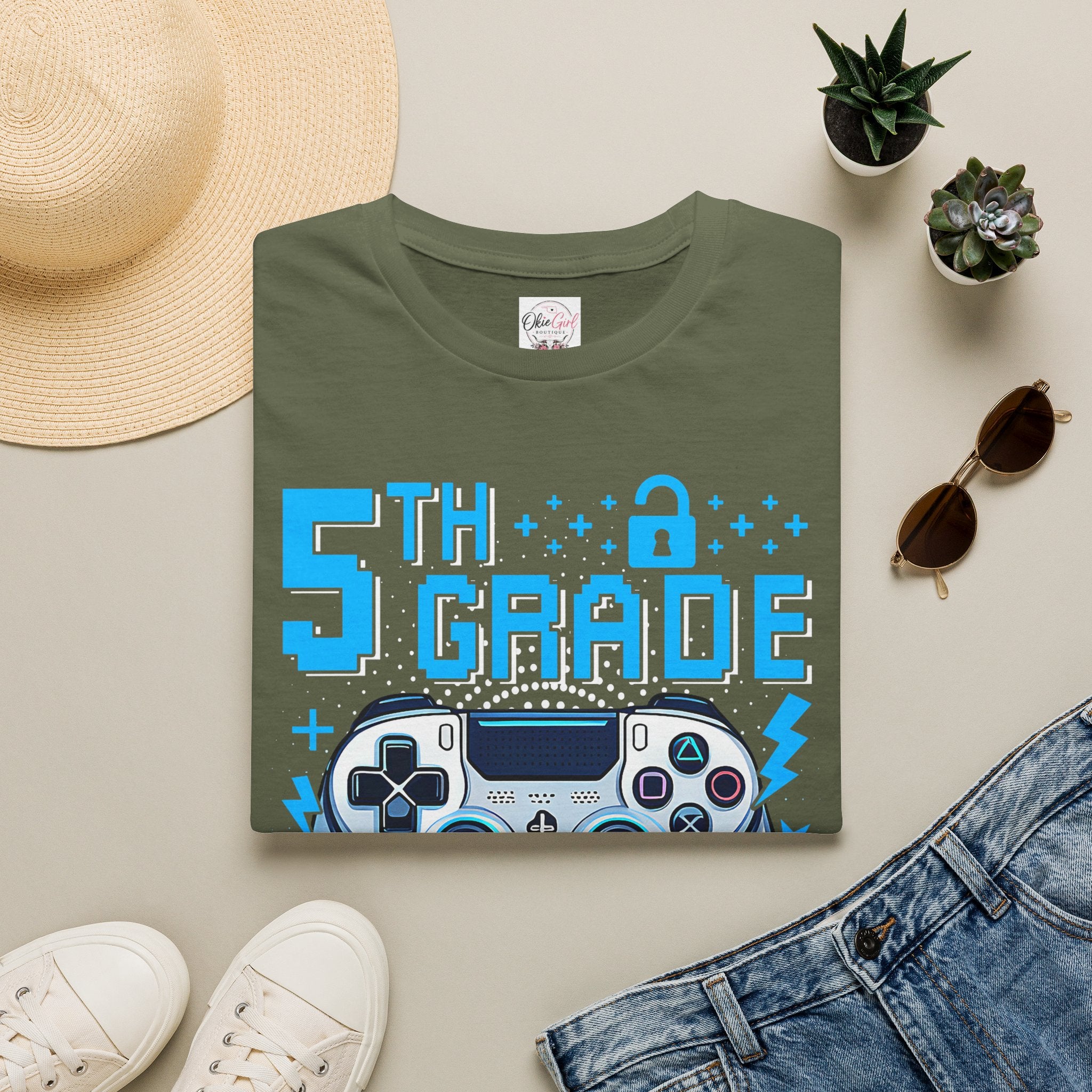 5th Grade Level Unlocked T-Shirt — Adult size