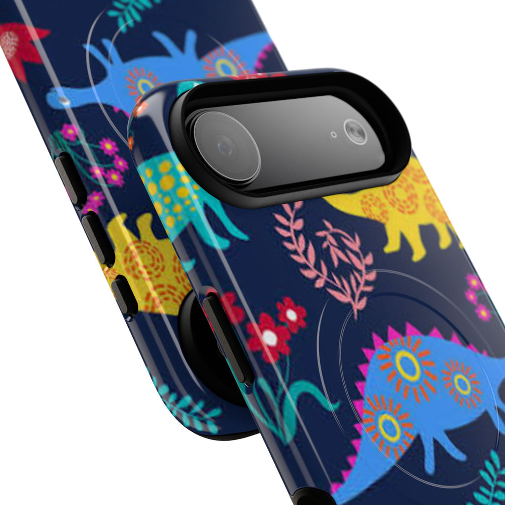 Dino Floral Tough Magnetic Phone Case