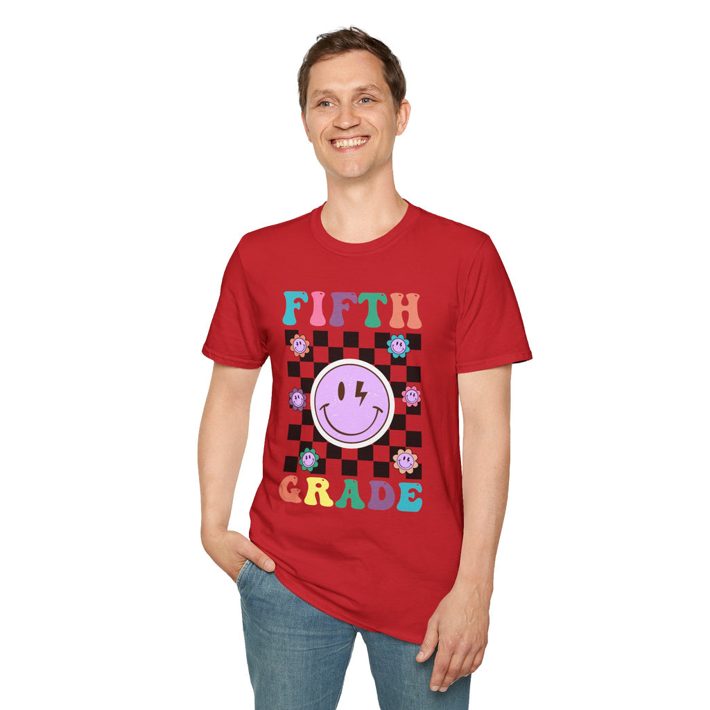 Fifth Grade Retro Smiley- Adult size