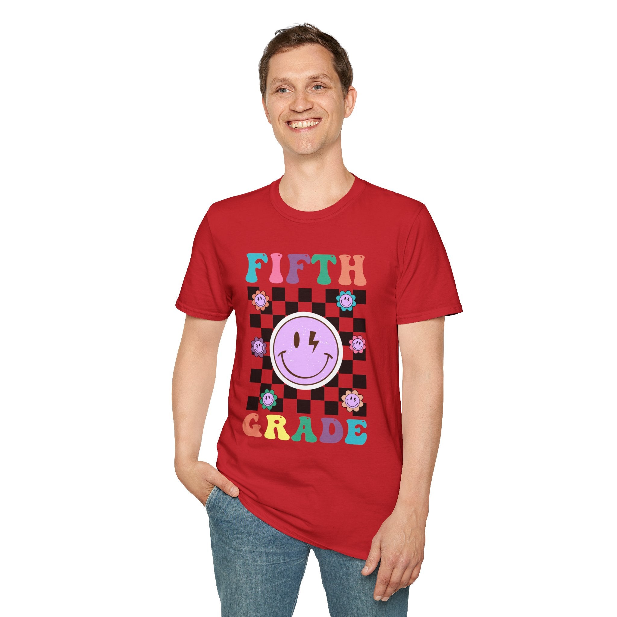 Fifth Grade Retro Smiley- Adult size