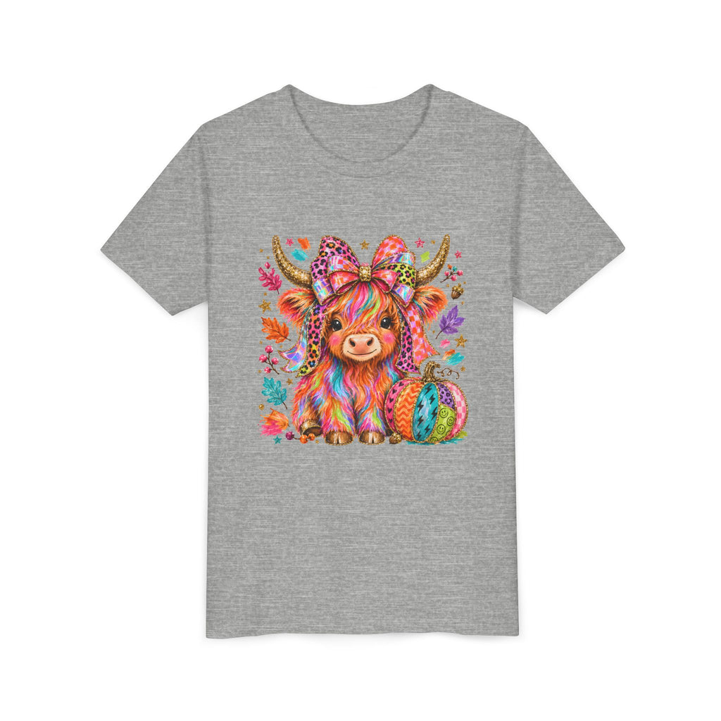 Kids Colorful Highland Cow Tee