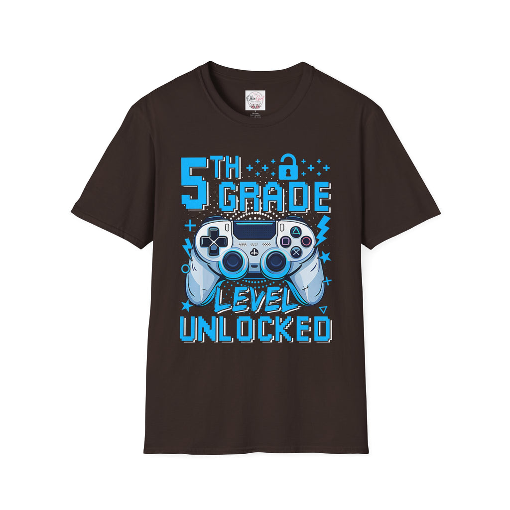 5th Grade Level Unlocked T-Shirt — Adult size