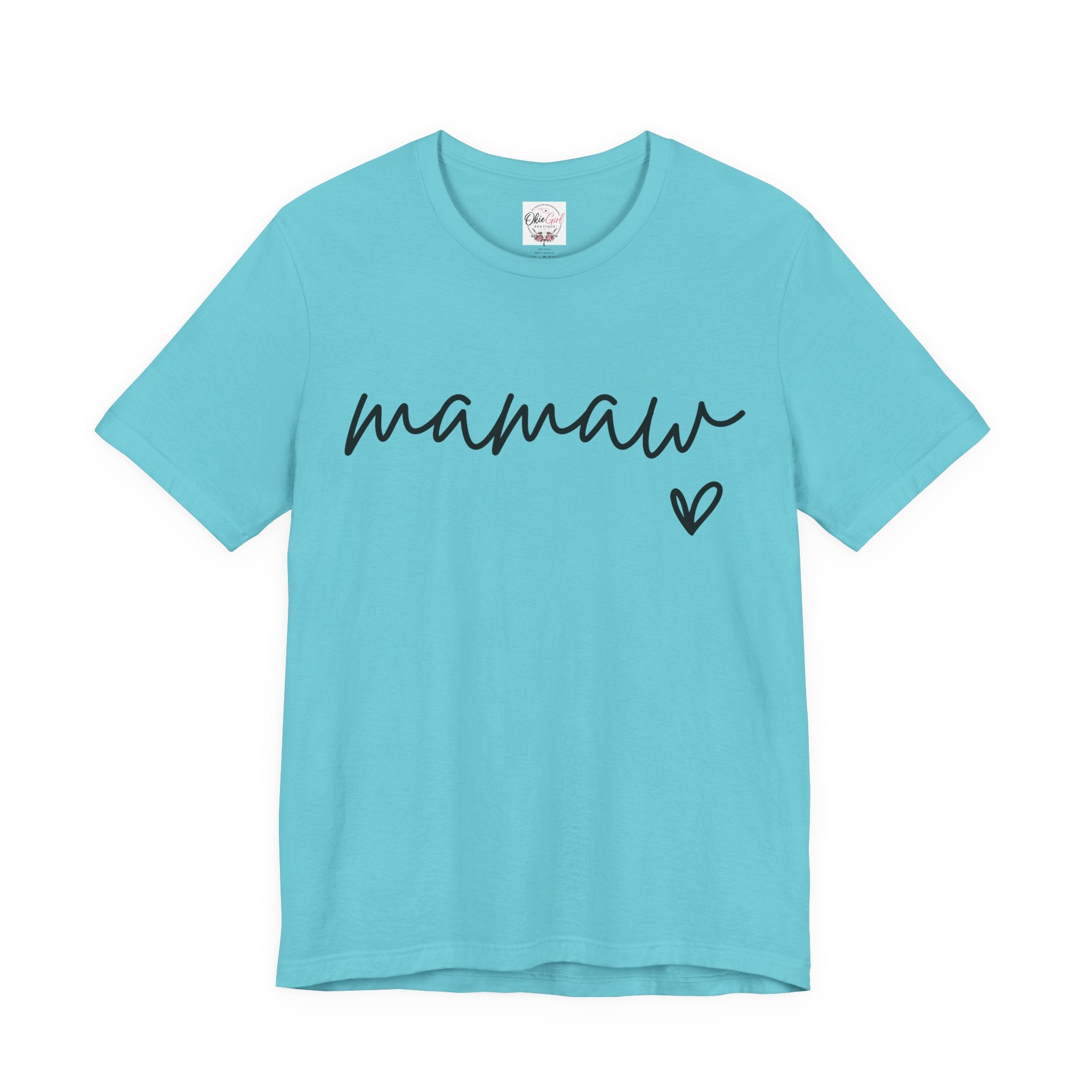 Mamaw Script Heart T-Shirt