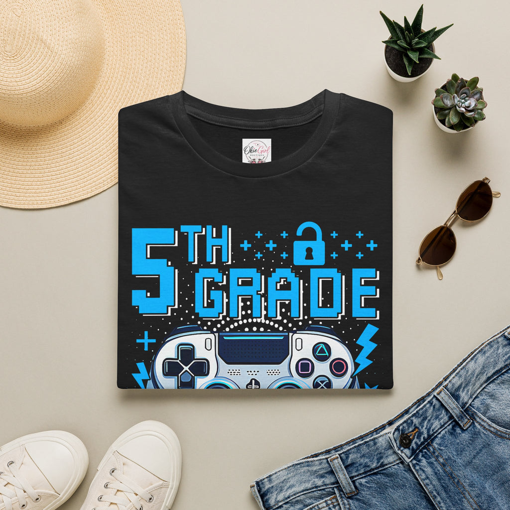 5th Grade Level Unlocked T-Shirt — Adult size