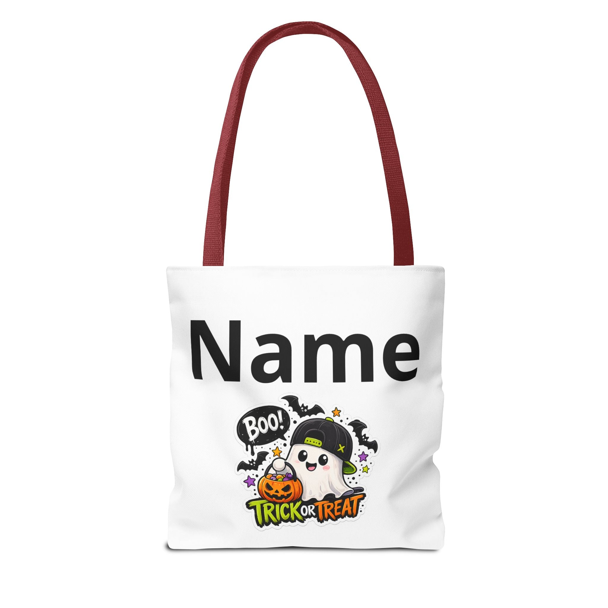 Boys Halloween Trick or Treat Tote Bag- with personalize name