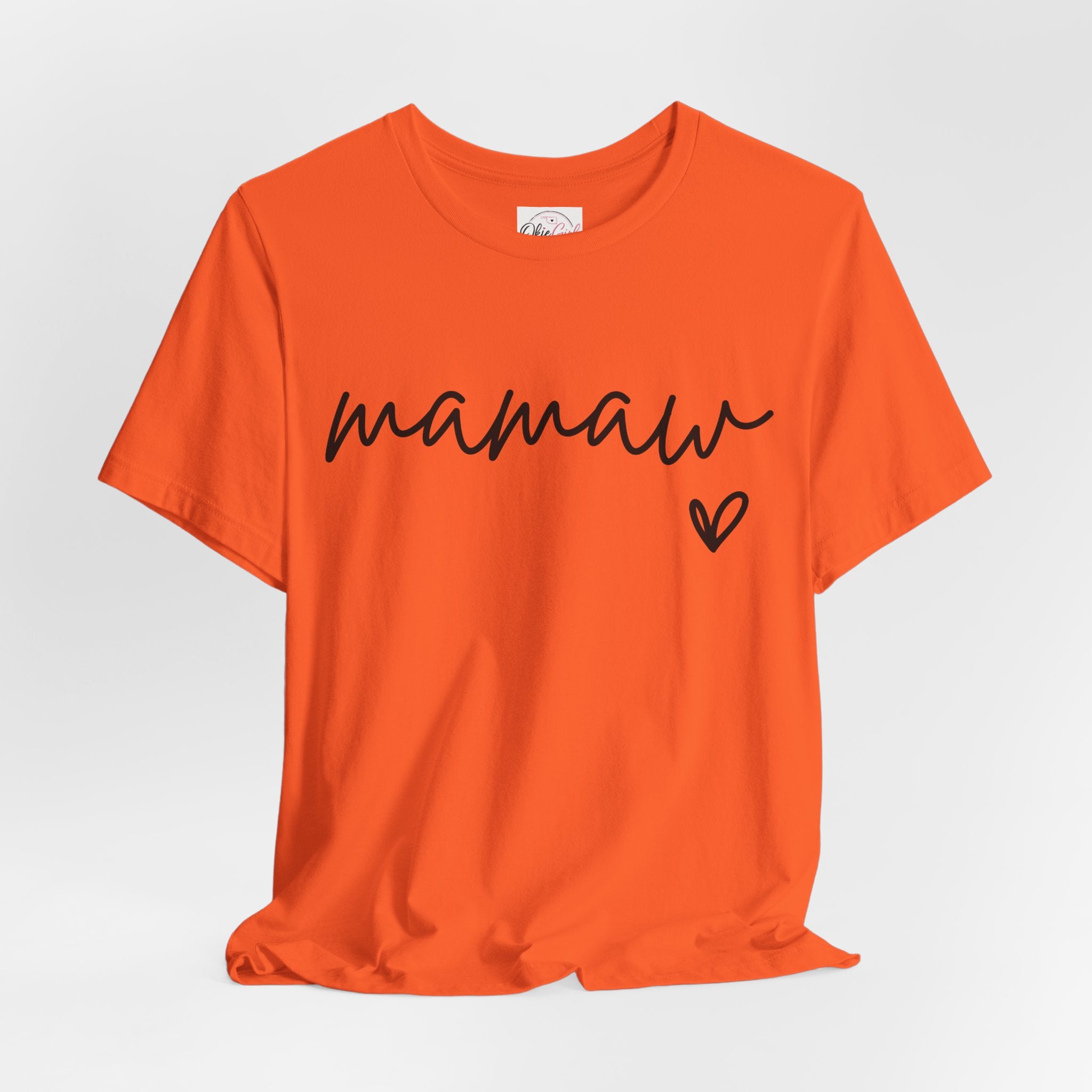 Mamaw Script Heart T-Shirt