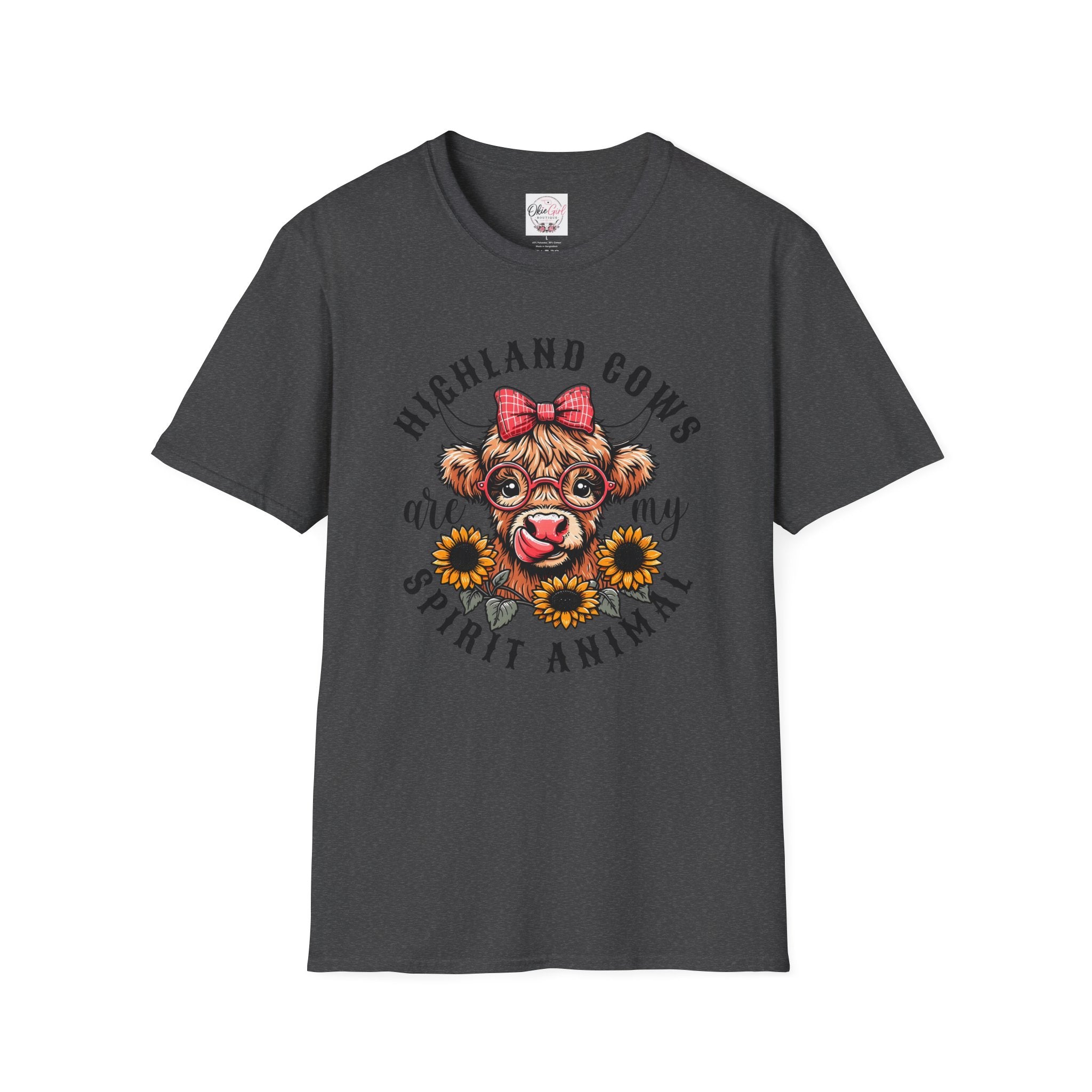 Highland Cows Are My Spirit Animal T-Shirt — Cute Scottish Cow Graphic Tee