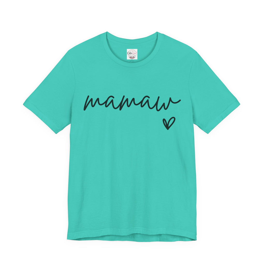 Mamaw Script Heart T-Shirt