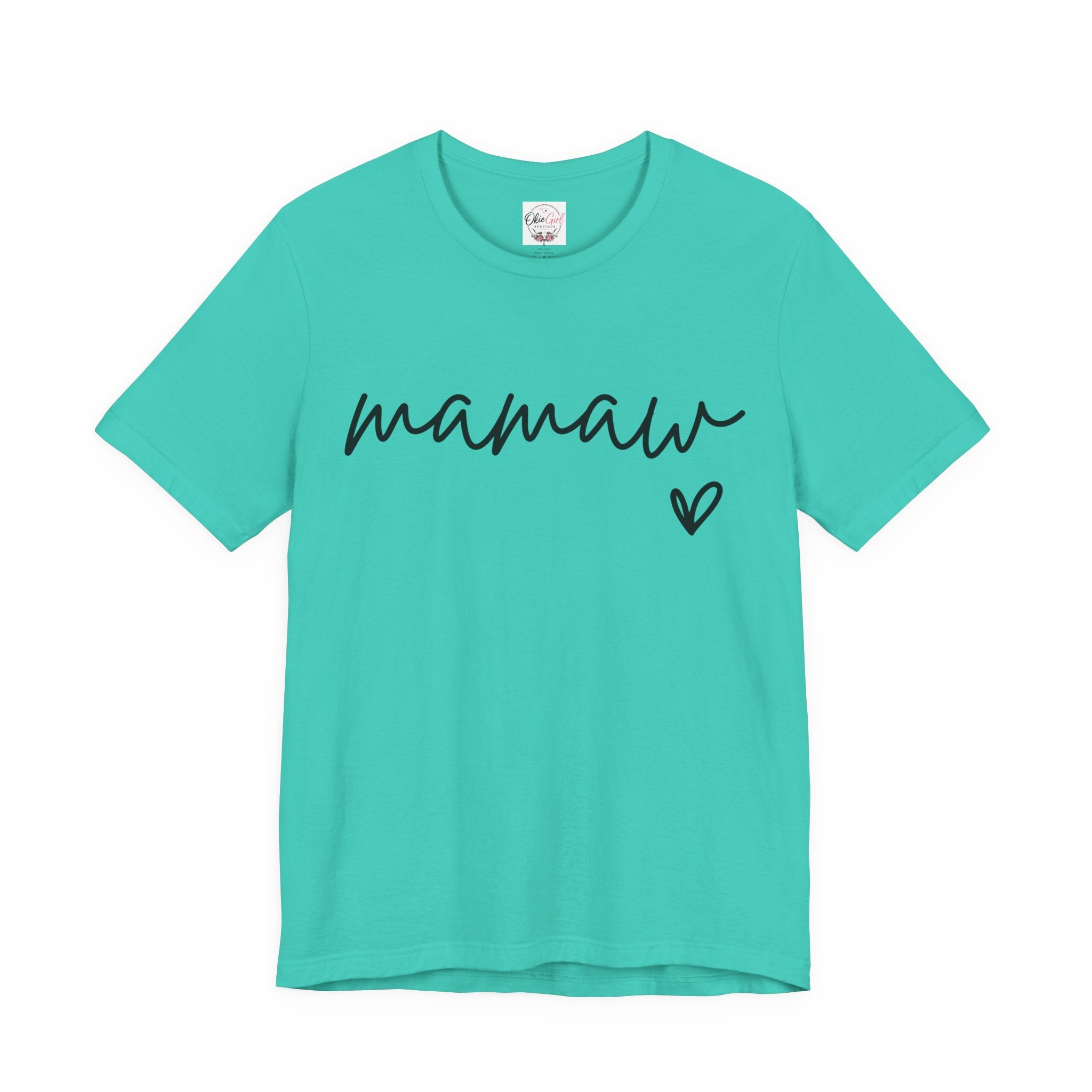 Mamaw Script Heart T-Shirt