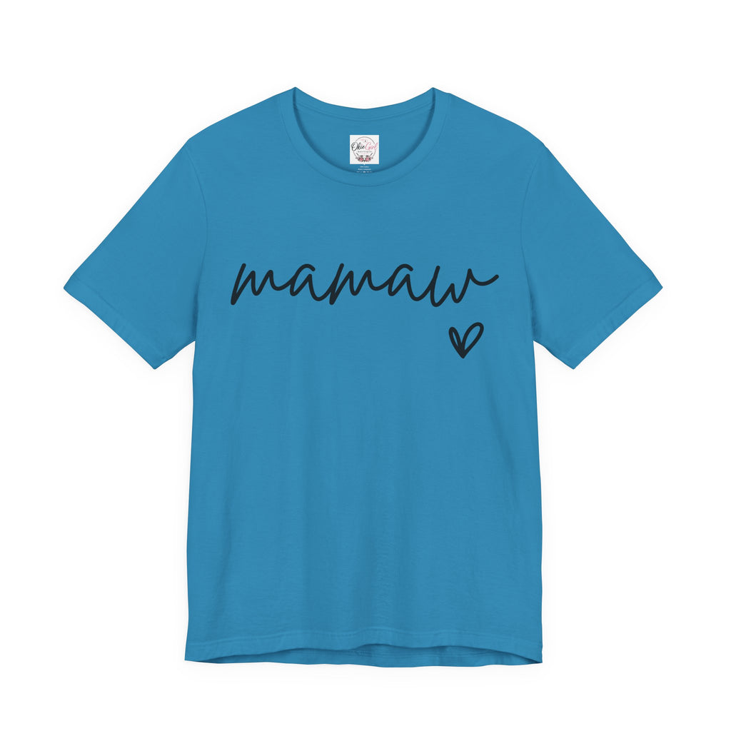 Mamaw Script Heart T-Shirt